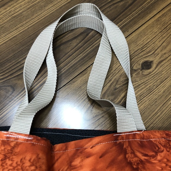 Homemade tote bag with outside pockets and covered in paw prints! - Picture 3 of 6